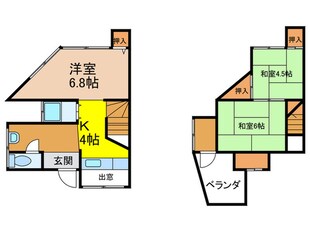 清荒神3丁目テラスハウスの物件間取画像